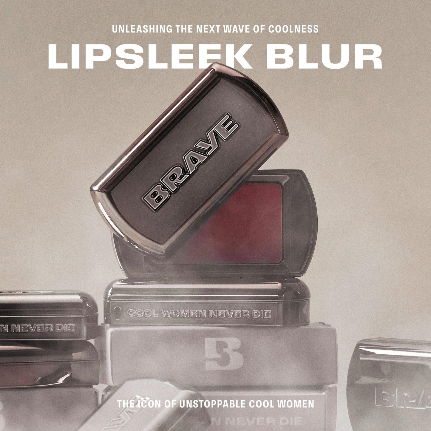 BRAYE LIPSLEEK BLUR | Blush for Cheeks & Lips, Korean Makeup Blush, Cool Lip and Cheek Balm, Vegan Cream, Lightweight w/Blendabl