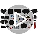 35pcs Insta-Themed Social Media Party Selfie Photo Booth Props with Speech Bubble DIY Photo Props for Birthday, Graduatio...