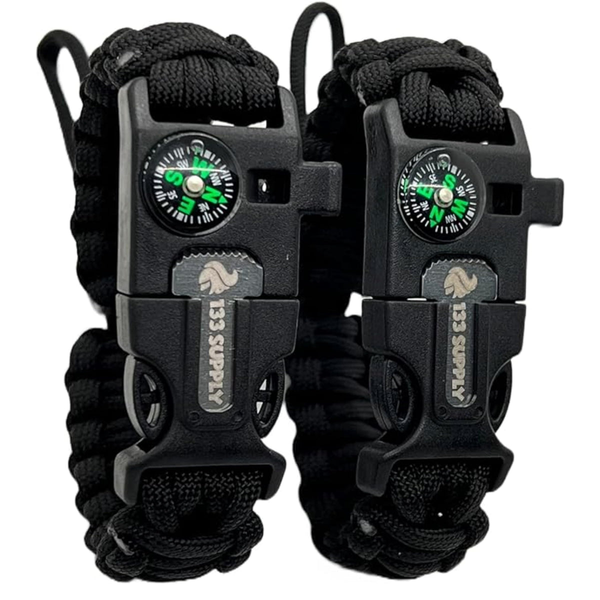 Paracord Bracelet Compass Hiking Survival Emergency Whistle Fire Starter Kit Camping Gear Hiking Essentials Fishing Hunting Accessories EDC Backpacking Gear Tactical Survival Gear Equipment