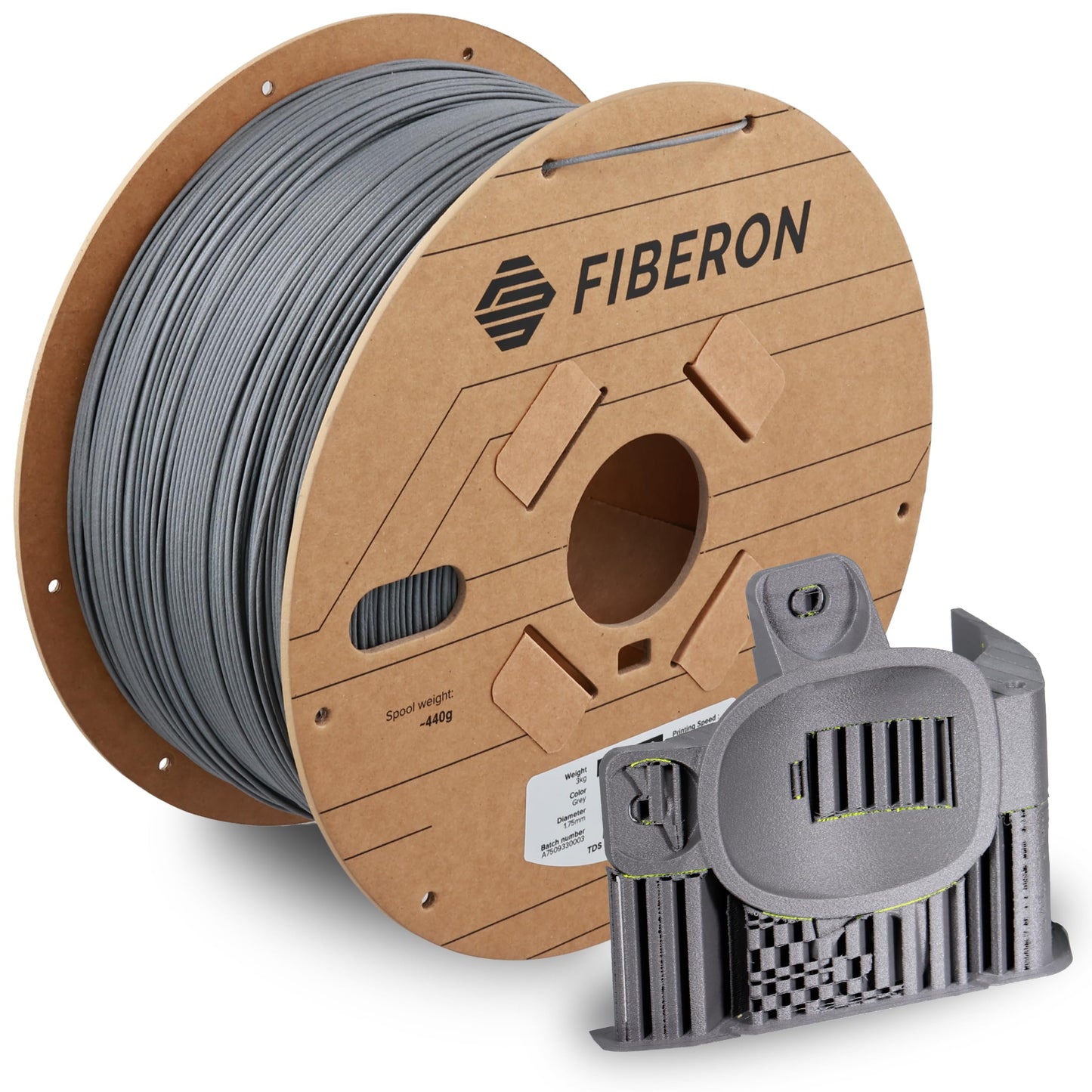 Polymaker Fiberon PPS-GF20 Filament 1.75mm 3kg Spool, Extreme Heat Resistance, Electrically Insulating, UL94 V0 Flame Retardant,