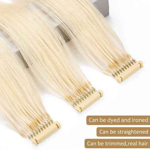 6D First Generation Hair Piece, 100% Real Natural Hair Extensions, Can Perm and Dye Hair No Tangling, Ten Bunches in a Row (20Inch, #60)