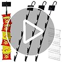 Hanging Merchandise Strips with Hooks Chip Display Rack Stands Potato Bag Holder for Retail Displaying Label Headers Greet...