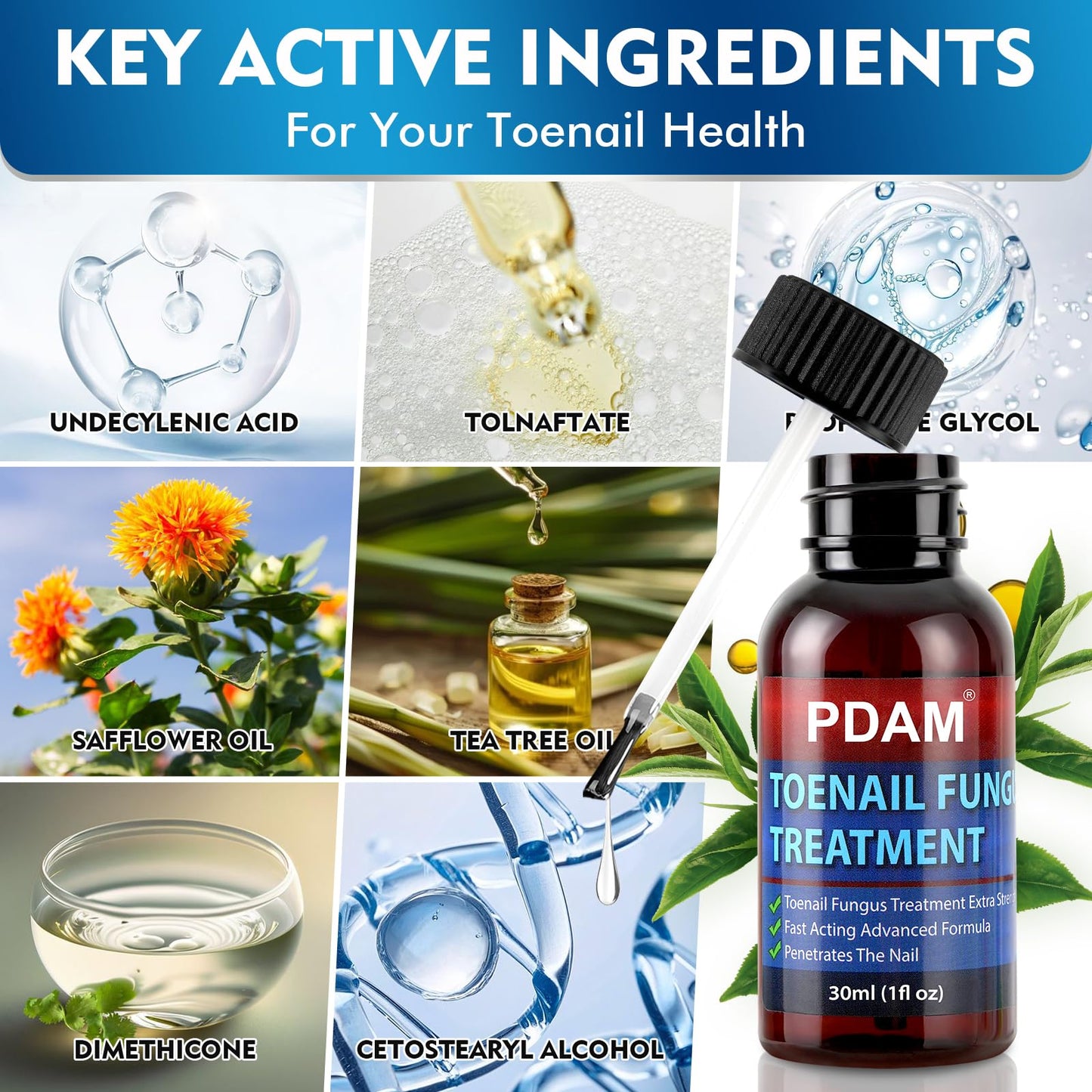 Toenail Fungus Treatment Extra Strength - Toe Nail Fungus Treatments for Thick, Nail Strengthener and Growth, Nail Fungus Treatm