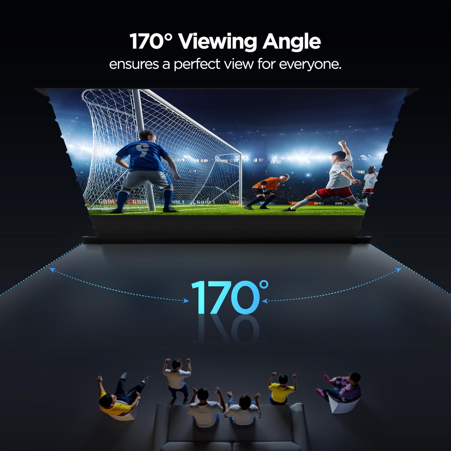 NothingProjector Motorized ALR Screen for Ultra Short Throw Projector, 95% Ambient Light Rejecting, 100 inch, Floor Rising, 4K/8K UHD, Active 3D, Anti Daylight, Electric Retractable Automatic NothPJ