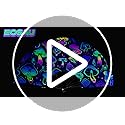 EOSAU UV Glow Large Rave Fan Folding Hand Fans for Line Dancing Portable Handheld Clack Fan for Festival EDM Party Music O...