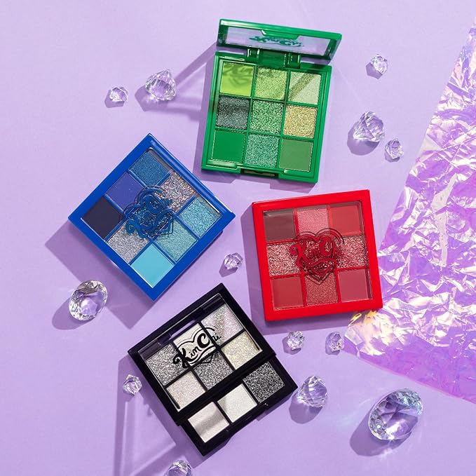 KimChi Chic Jewel Collection Eyeshadow Palette - Highly Pigmented, Blendable Colors, Long Lasting Matte & Glitter Shades, Cruelty Free, Sapphire
