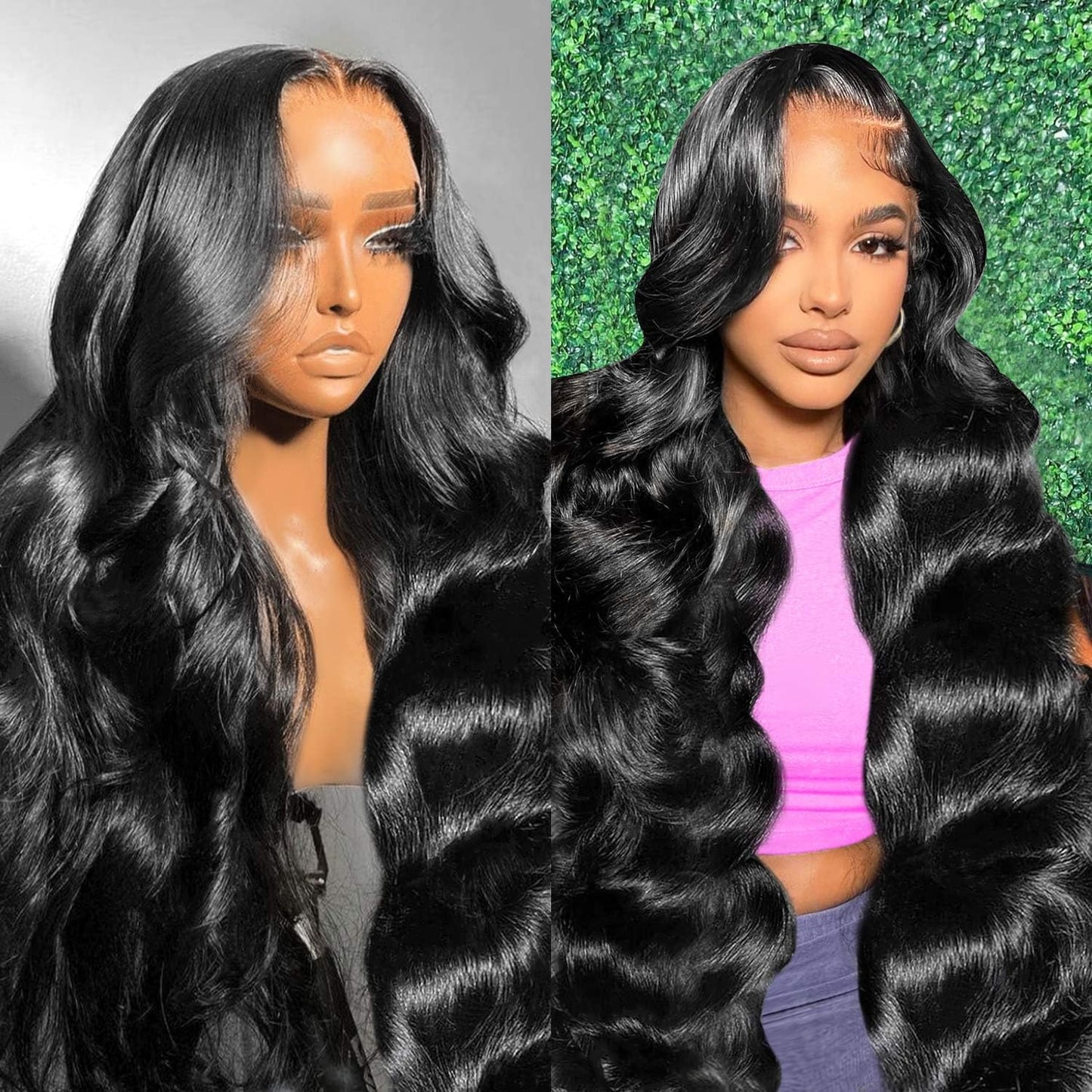 Gearina 13x6 Lace Front Wigs Human Hair Pre Plucked 200% Density Body Wave HD Lace Front Wigs Human Hair Transparent Frontal Glu
