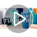 US Acrylic Newport 20 ounce Unbreakable Plastic Stackable Water Tumblers in Grey Stone | Set of 12 Drinking Cups | Reusabl...