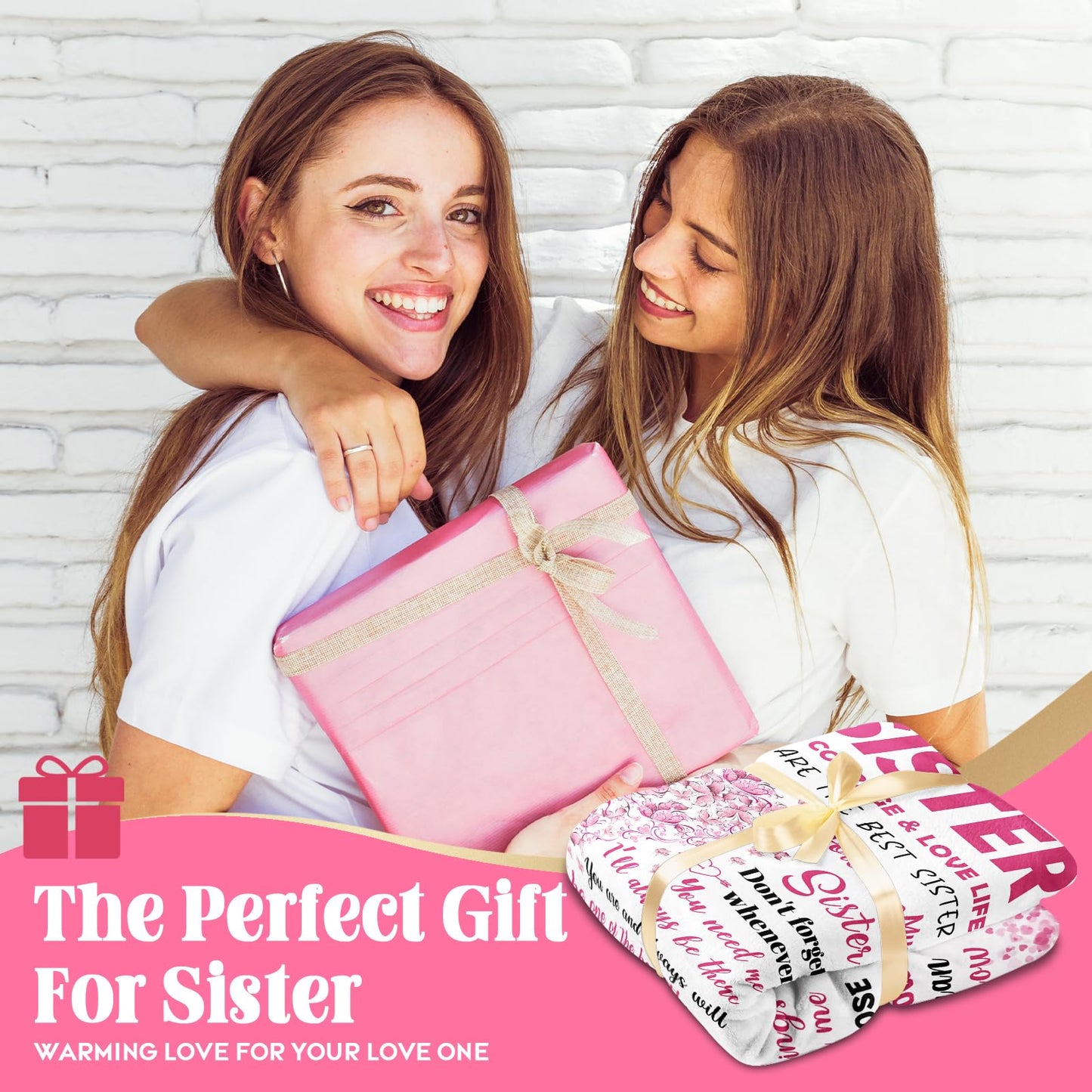 YPURTSD Birthday Gifts for Sister - Sisters Gifts from Sis - Big Sis Presents for Girl - Christmas Valentines Mothers Day Birthday Blanket Presents for Sissy Adult - Sissy Throw Blanket 50"x60"
