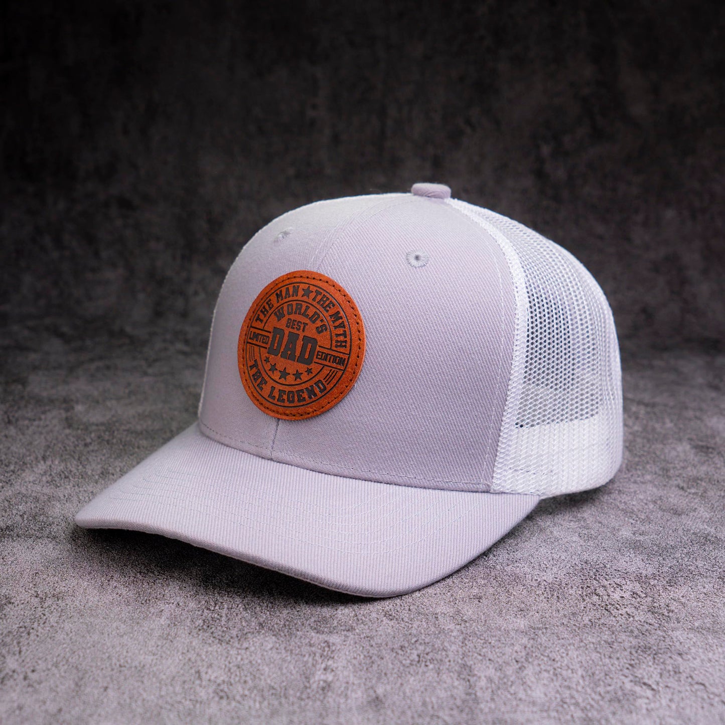 World Best Dad Ever Cap, Dad Hat Fathers Day Birthday Gifts for Dad Papa from Daughter Son Trucker Gray Cap