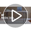 Byliable Folding Table 4 Foot Portable Heavy Duty Plastic Fold-in-Half Utility Table Small Indoor Outdoor Adjustable Heigh...