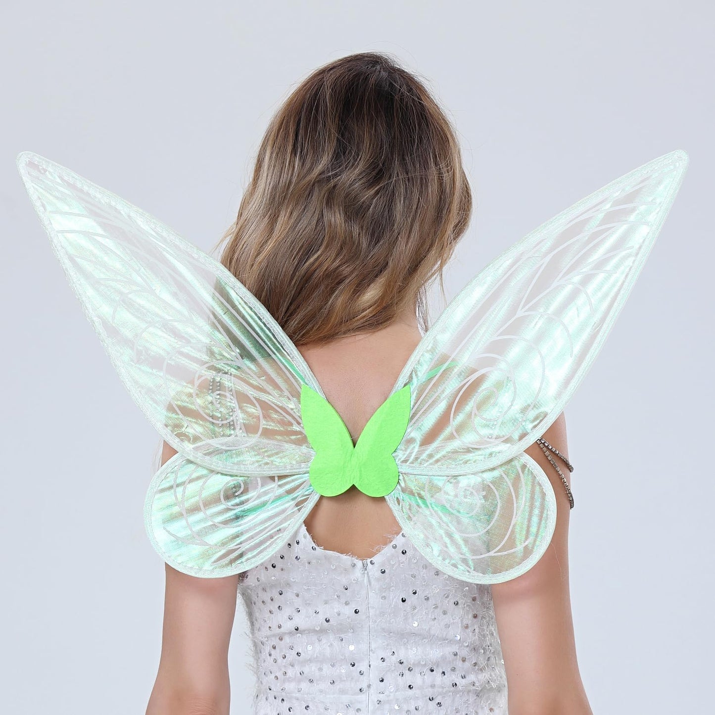 Fairy Wing,Butterfly Fairy Halloween Costume Angel Wings,Halloween Costume Sparkle Angel Wings Dress Up Party Favor Green