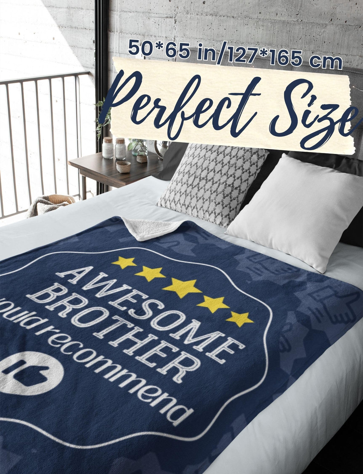 Huglanket Brother Gifts for Adult, Flannel Blanket Throws for Brother, Funny Gifts for Birthday, Christmas (50"x 65") - 5 Stars