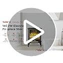 TURBRO Suburbs TS17 Compact Electric Fireplace Stove, 18” Freestanding Stove Heater with Realistic Flame - CSA Certified -...