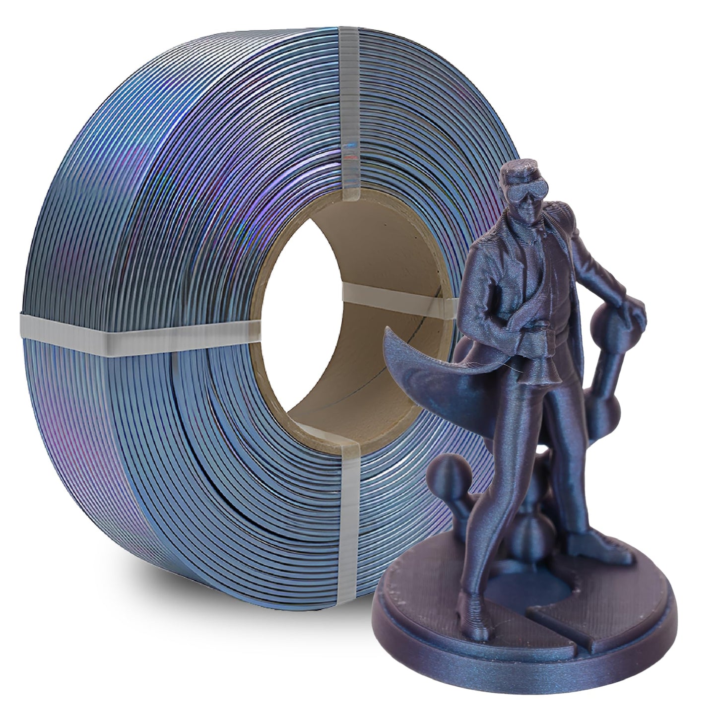 Polymaker Panchroma Refill Spool Starlight Twilight PLA 3D Printing Filament Refill, Compatible with All Reusable Spools and All