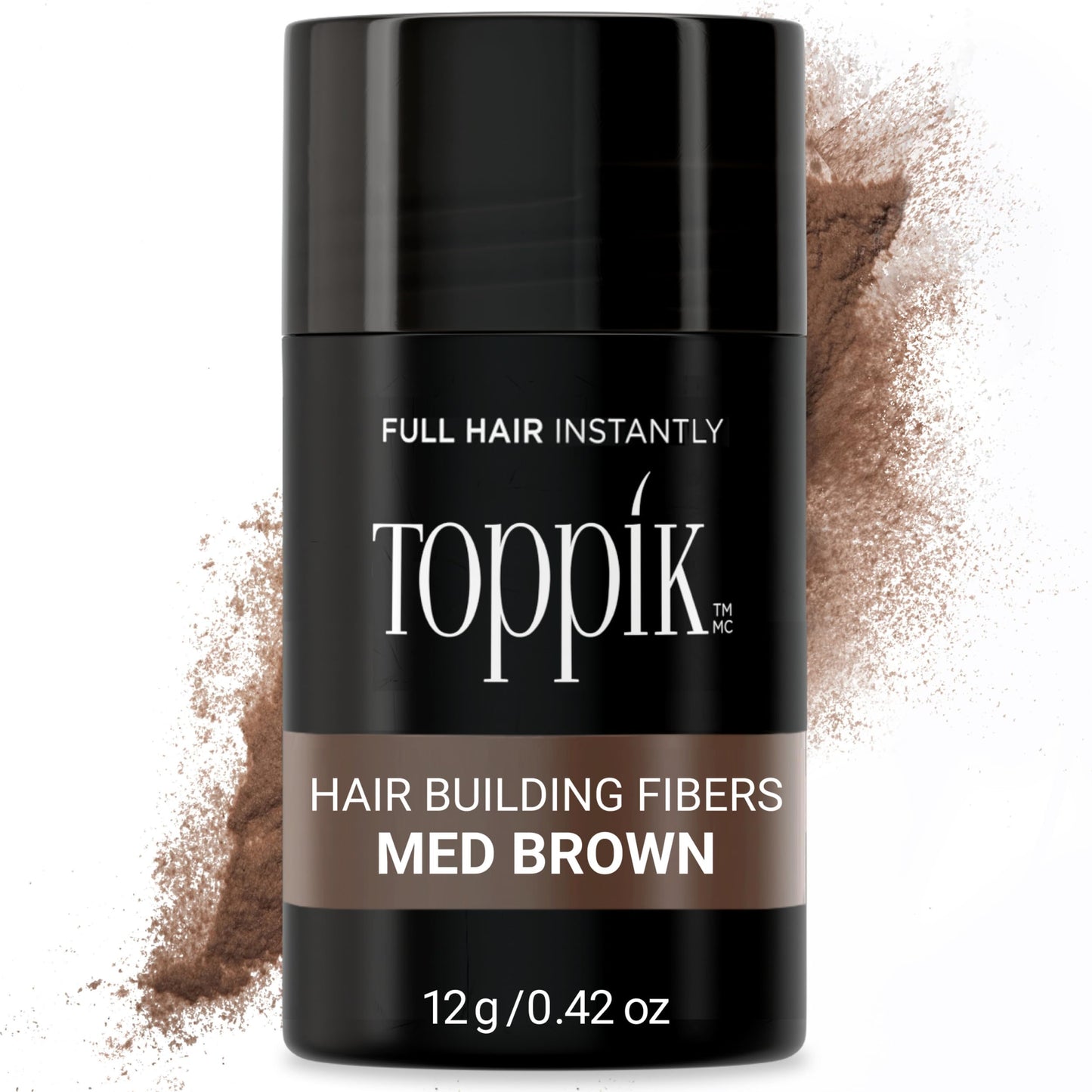Toppik Hair Building Fibers, Medium Brown, 12g Fill In Fine or Thinning Hair, Instantly Thicker, Fuller Looking, 9 Shades for Me