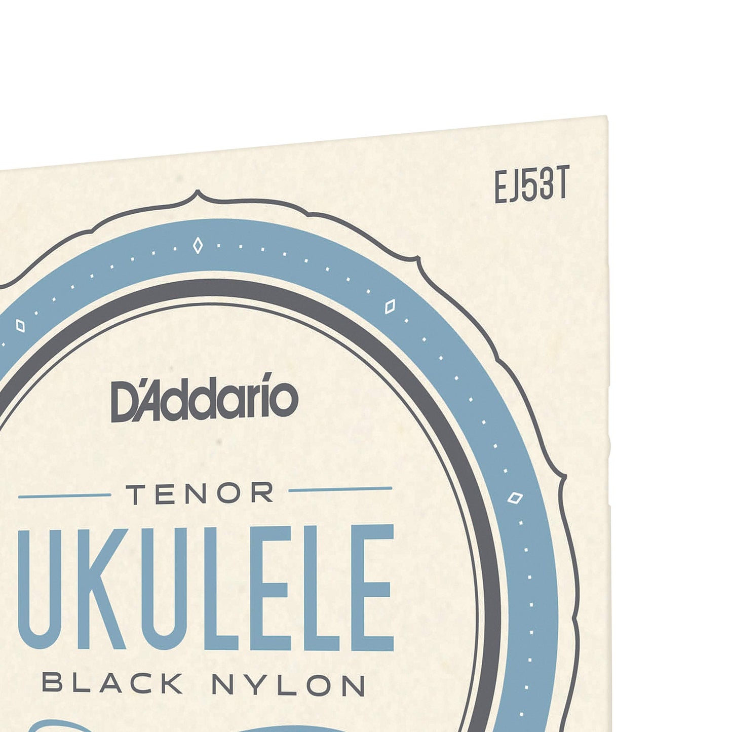 Daddario Tenor Ukulele Strings, Black Nylon, Ej53T, 4-String Set, Pack Of 1