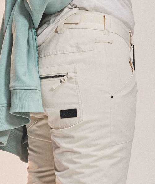 Roxy Women's Nadia Snow Pants with DryFlight Technology, Egret (WBS0), Large