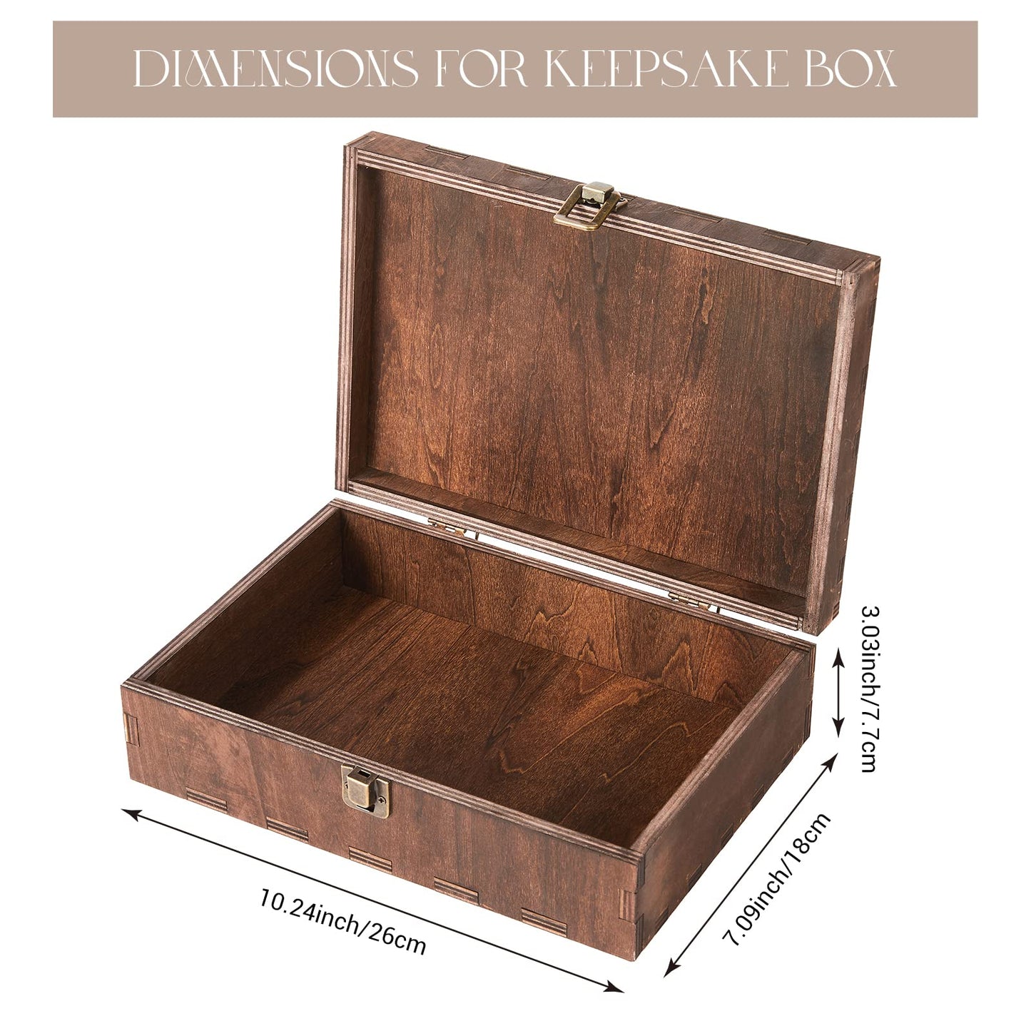 AW BRIDAL Wedding Keepsake Box with Lid Mr Mrs Wood Memory Storage Box Bridal Shower Gifts Wedding Anniversary Engagement Gifts for Couples