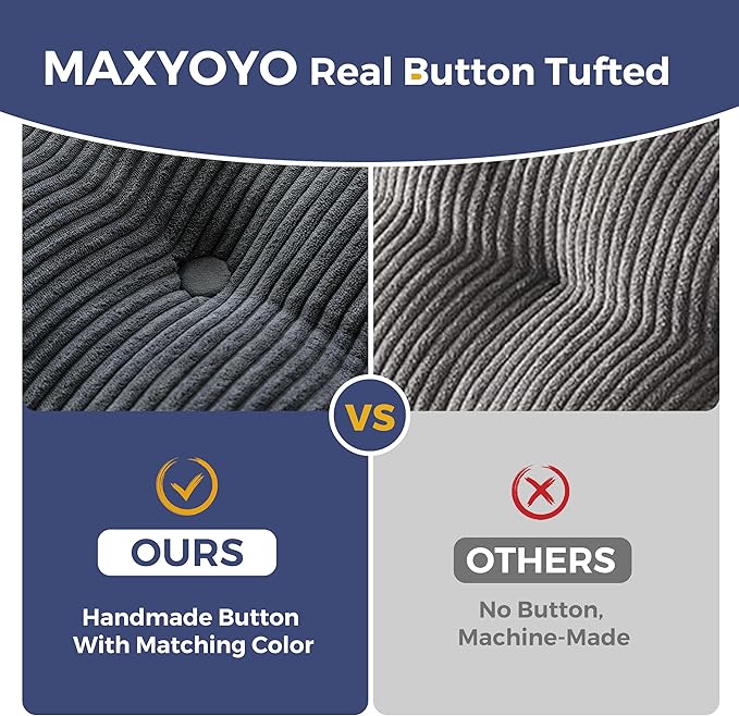 MAXYOYO Convertible Sofa Bed, Pull Out 3 Seater Sleeper Sofa, 2 in 1 Folding Couch Bed, Fold Out Floor Couch with Pillows for Living Room Bedroom Lounge, Dark Grey