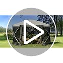 VEVOR 12 * 12ft 6 Sided Pop-up Canopy Shelter Tent with Mesh Windows, Portable Carry Bag, Stakes, Large Shade Tents for Ou...