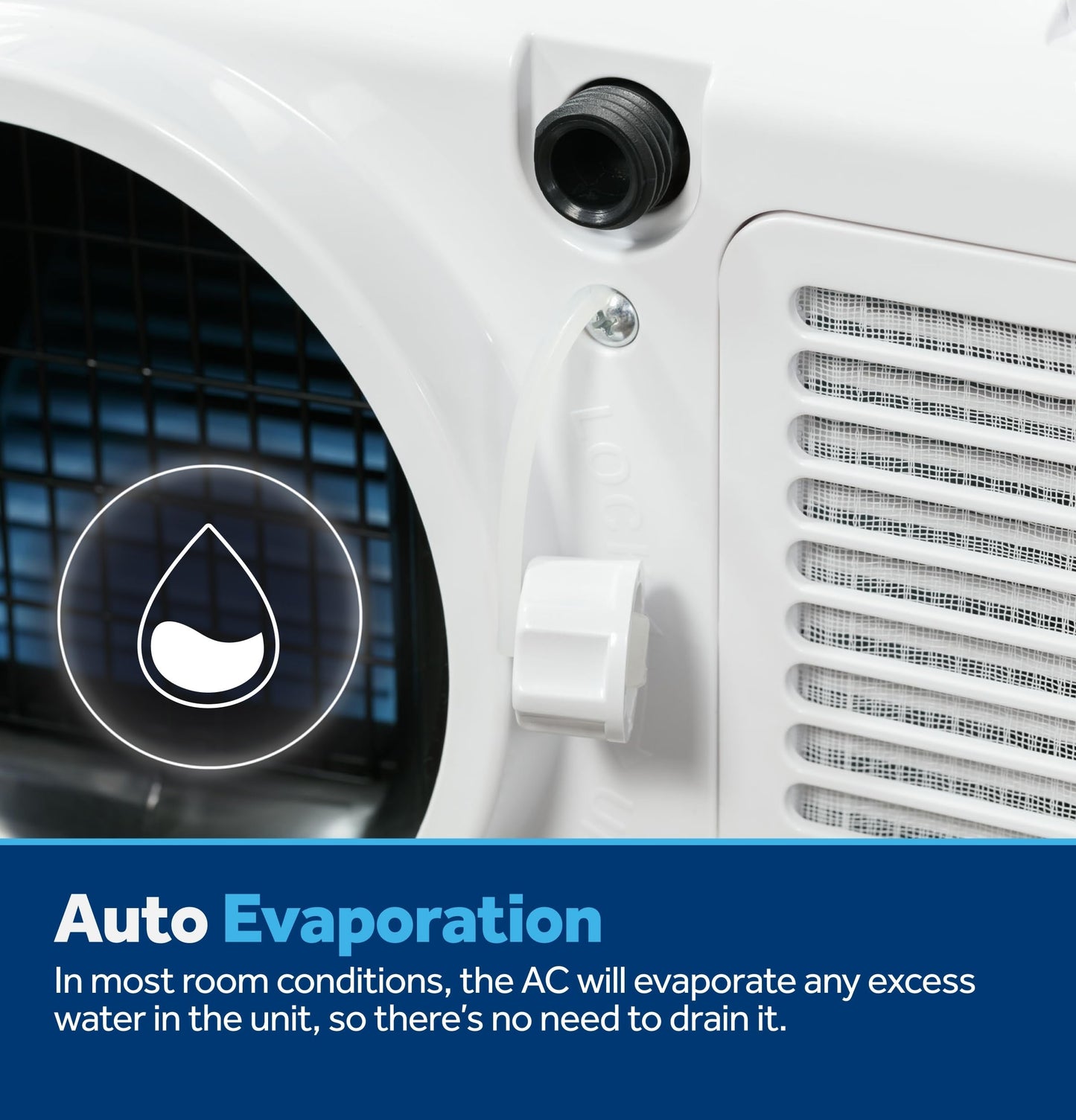 GE 10,000 BTU Portable Air Conditioner for Medium Rooms up to 350 sq ft. (7,100 BTU SACC), 3-in-1 with Dehumidify, Fan and Auto Evaporation, Included Window Installation Kit