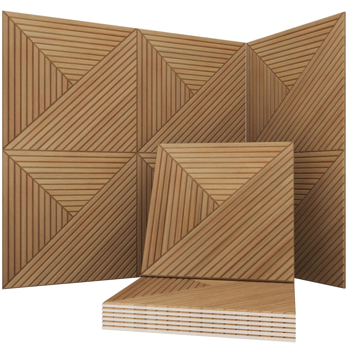 Soon Global Acoustical Wall Panels, 6-Piece 23.62 X 23.62 Inches Art Acoustic Panels, Decorative Acoustic Panels, Acoustic Wall