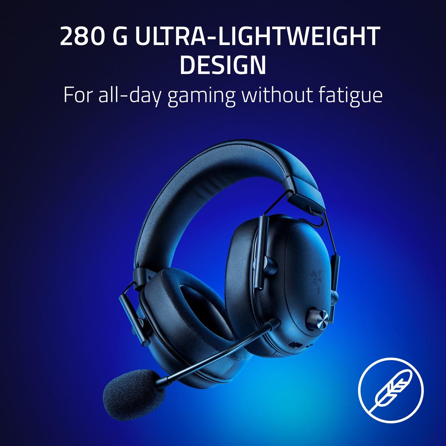 Razer Blackshark V2 Hyperspeed Wireless Gaming Headset: 2.4Ghz, Bluetooth Or Usb - Thx Spatial Audio - Titanium 50Mm Drivers - 7