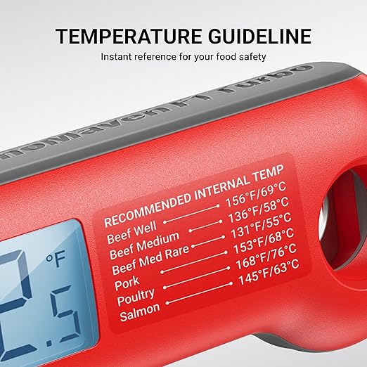 ThermoMaven Professional Meat Thermometer Digital, Ultra-Fast 0.5 Sec Instant Read, NIST Certified ±0.5°F Accuracy, 100% Waterproof, Auto-Rotating Backlit Display, Lift-to-Wake, for BBQ/Cooking/Candy