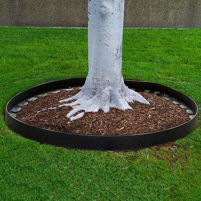 Landscape Edging 66ft, 2IN Tall Garden Edging with 60pcs Archoring Spikes, Flexible Lawn Edging Borders Kits, Plastic Edging for Landscaping, Garden Fence, Flower Beds, Paving Edging, Black