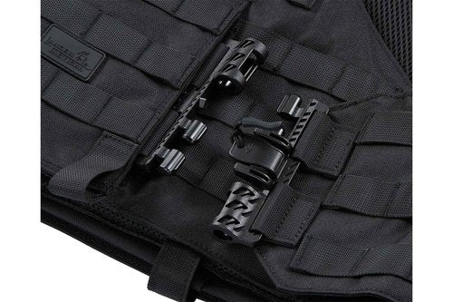 Lancer Tactical Quick Release Medium/Large Airsoft Vest Pouch (Large, Black)