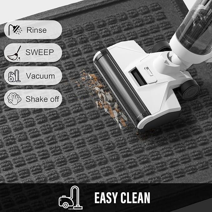 Boot Tray, Heavy Duty Waterproof Shoe Drying Mat, Non-Slip Entryway Tray for Muddy Boots, Indoor Outdoor Use, 15x30 inches, Grey