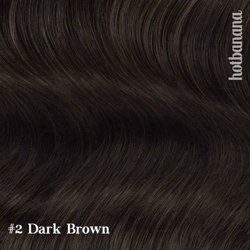 HOTBANANA Human Hair Clip in Hair Extensions, Dark Brown 120g Clip in Hair Extensions Real Human Hair Straight Remy Hair 20 Inch 7pcs