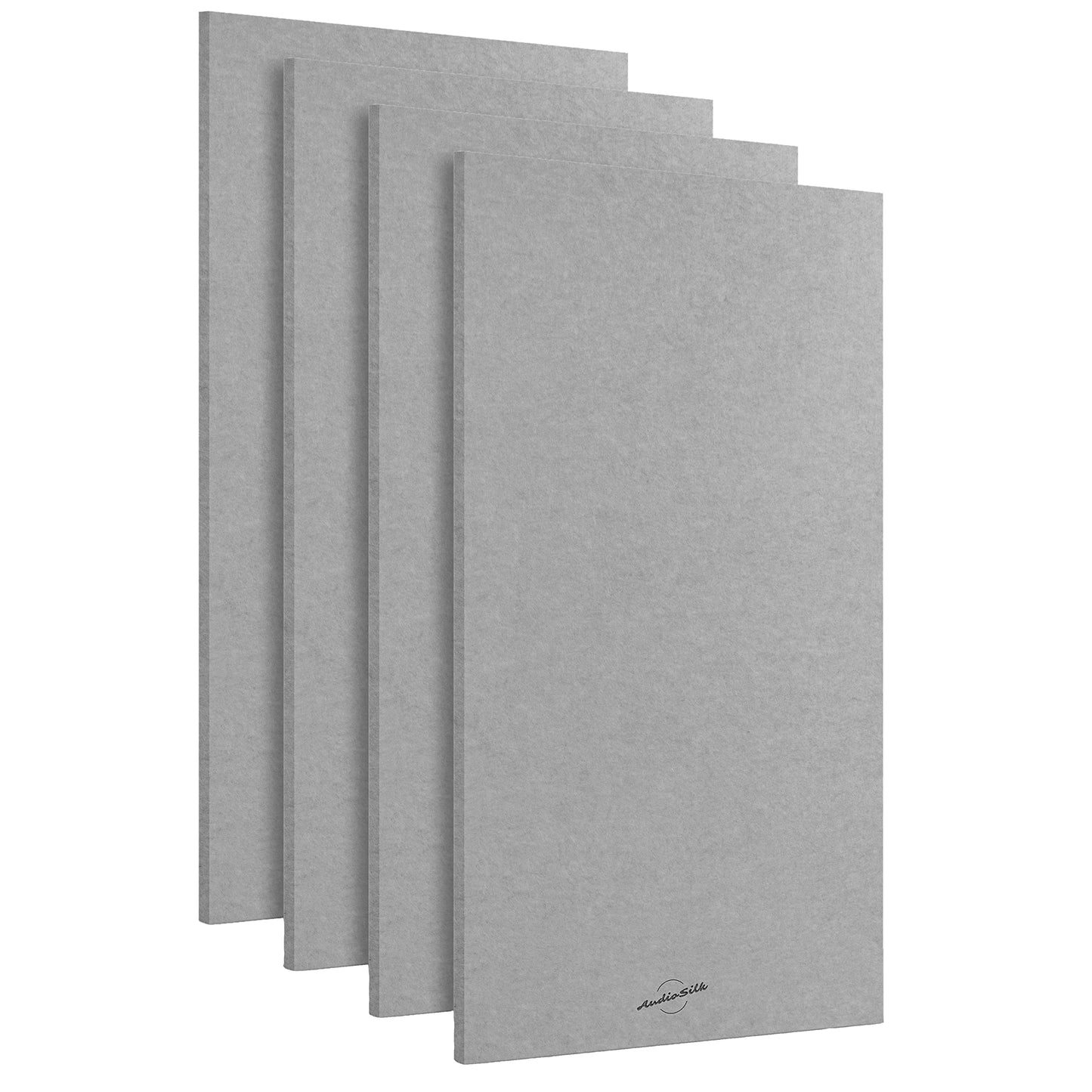 AudioSilk Acoustic Panels, 4 Pack ROOM KIT, Large, 46 x 23, Mid Grey