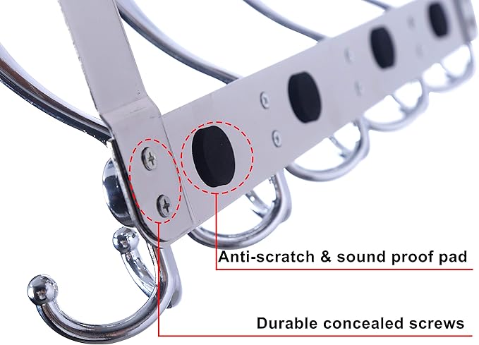 Dseap Over The Door Hook Hanger - 5 Tri Hooks, Heavy Duty Over The Door Towel Rack Coat Rack for Clothes Hat Towel,Chromed