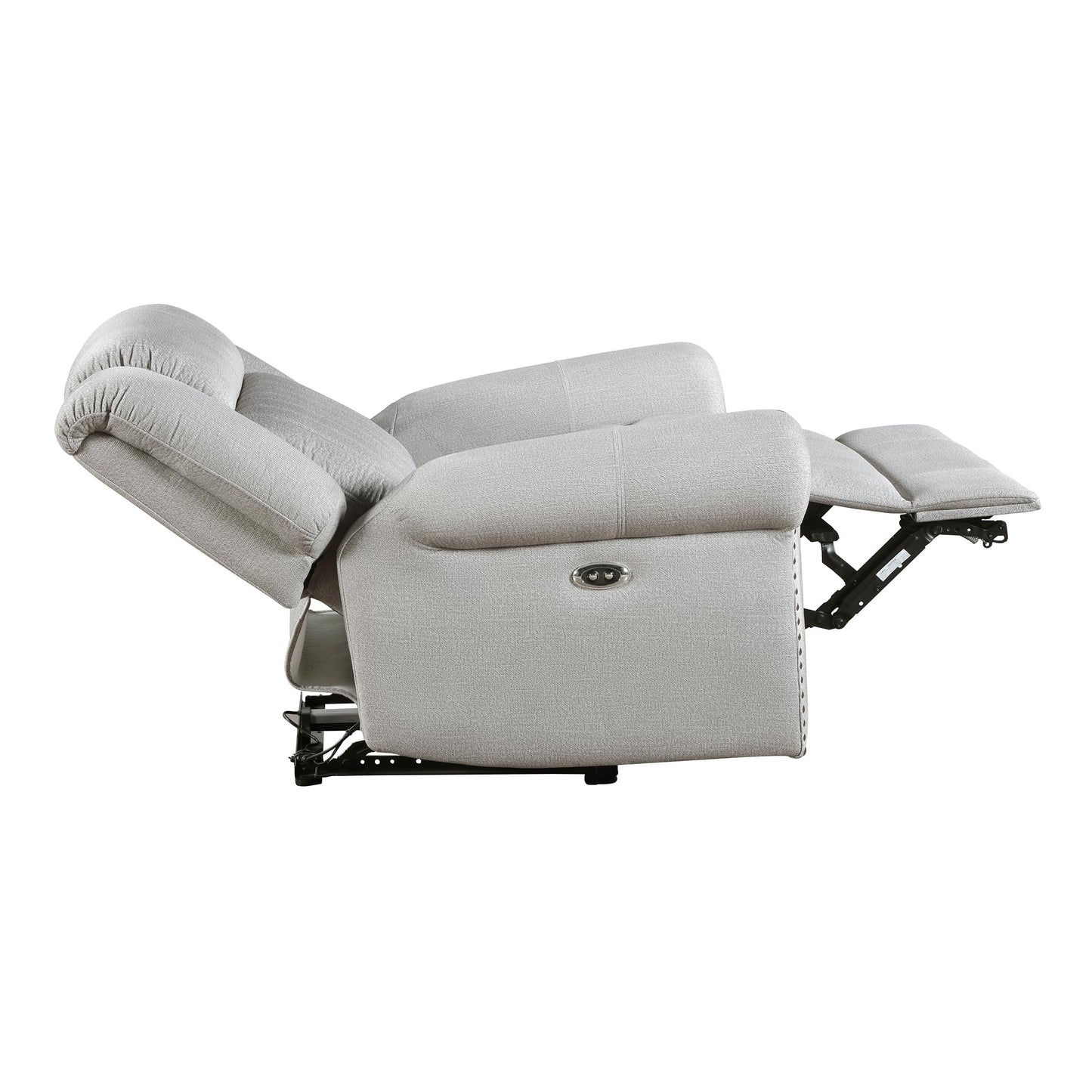 Lexicon Recliner Chair Living Room Reclining Sofa Chair, Modern Home Theater Seating Comfortable Rolled Arm Microfiber Recliner, Power Recliner Sofa Chair for Living Room/Office/Apartment, Mist