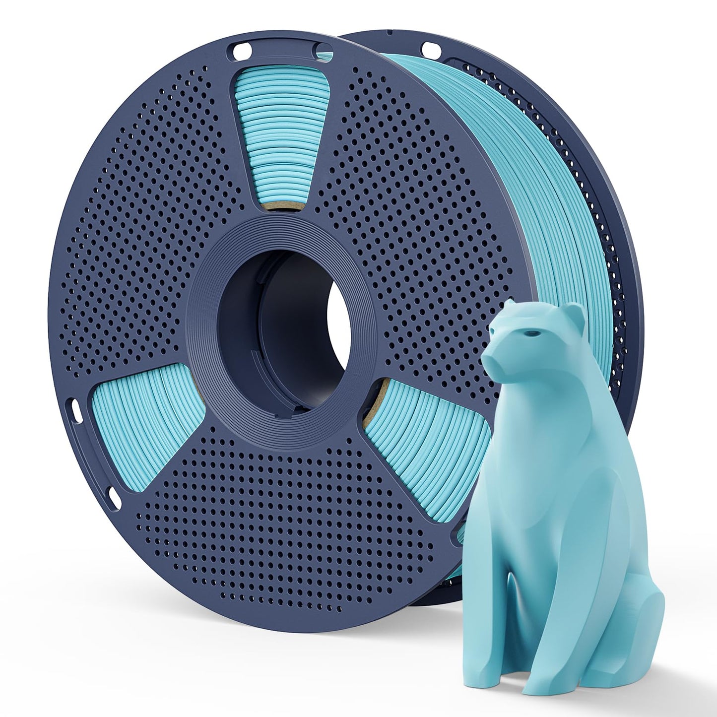 Matte PLA Filament 1.75mm Light Blue Color, 1kg(2.2lbs) SUNLU 3D Printer Filament, Smooth Matte Finish, Less Brittle, Reduced La