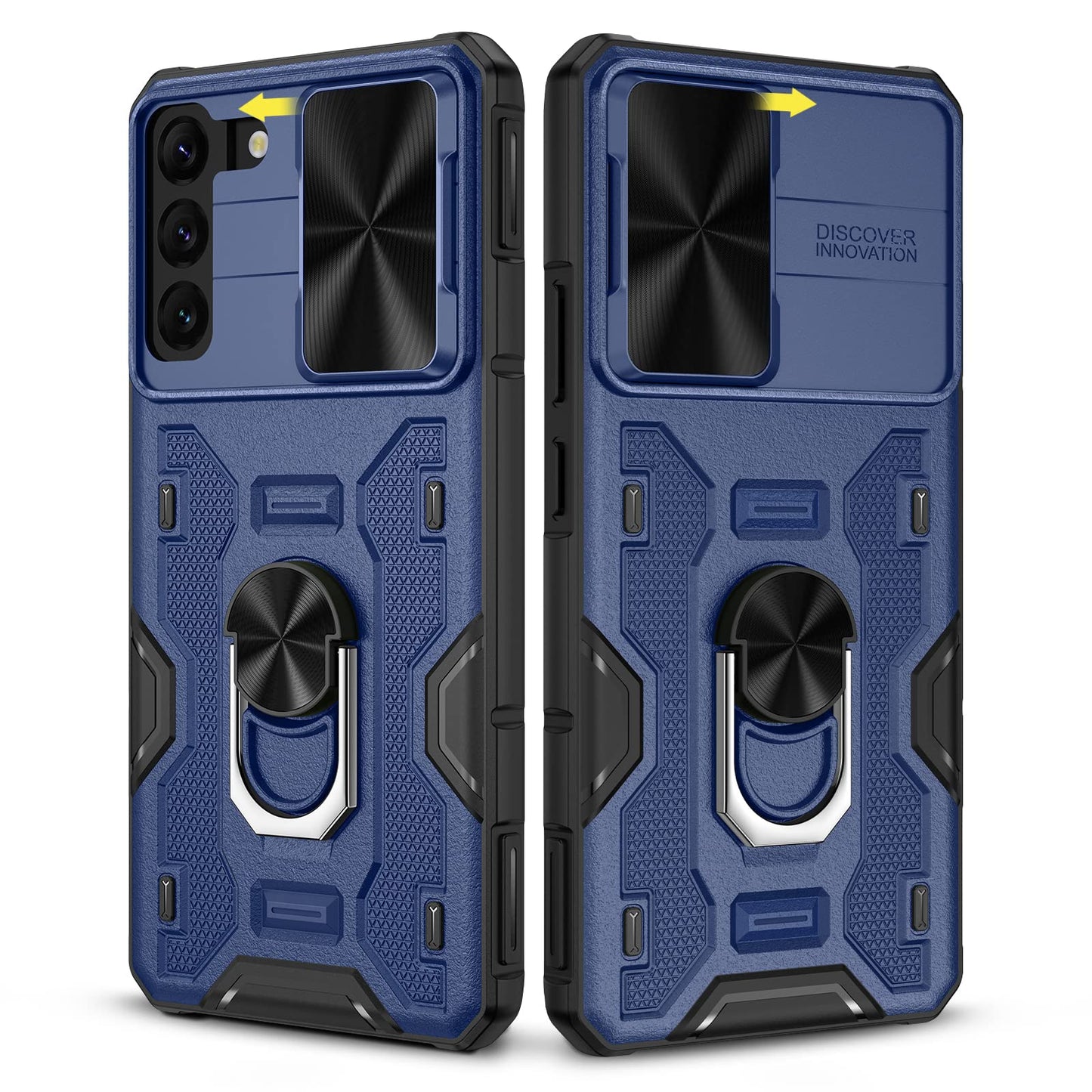Caka for Galaxy S22 Plus Case, Samsung S22 Plus Case with Kickstand Camera Cover Built-in 360° Rotate Ring Stand Magnetic Magnet Protective Case Cover for Samsung Galaxy S22+ Plus 5G - Blue -Like New