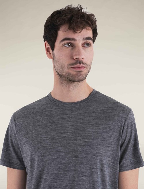 Icebreaker Men's Merino 150 Tech Lite Short Sleeve T-Shirt - Gritstone Heather - Large