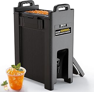 PYY Insulated Beverage Dispenser 5 Gallon - Hot and Cold Drink Container with Handles, Thermal Drink Dispenser Cooler Serv...