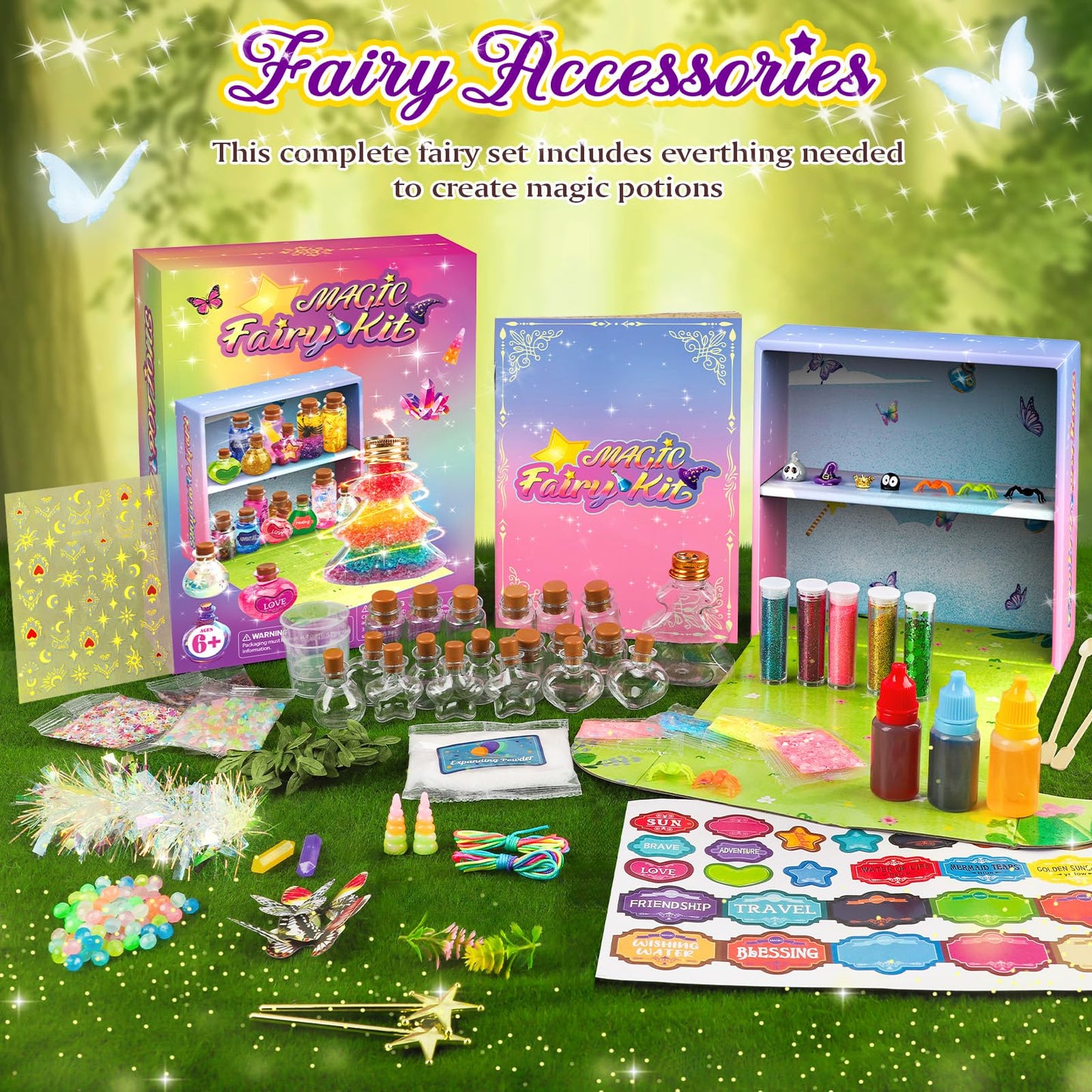 Potion Magic Kit for Kids, Creative Magic Fairy Arts and Crafts Kit Birthday Gifts Toys for Girls 6 7 8 9 10 11 12+ Year Old Boys Decorations Family Activities Party Favors