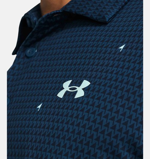 Under Armour Men's UA Playoff 2.0 Printed Polo (US, Alpha, X-Large, Regular, Regular, Petrol Blue/Academy/Fuse Teal - 437)