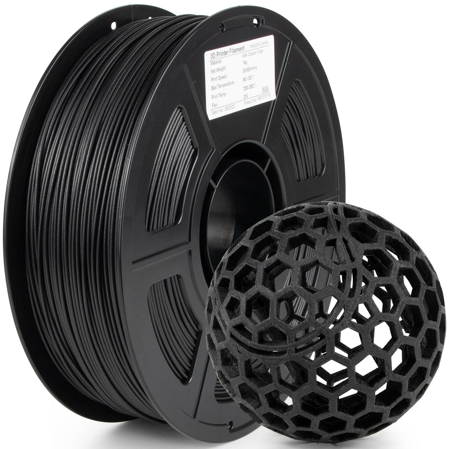 iSANMATE Carbon Fiber ASA Filament 1.75mm,UV/Rain/Heat Resistant Tough 3D Printer Filament, ASA CF Perfect for Outdoor Functiona