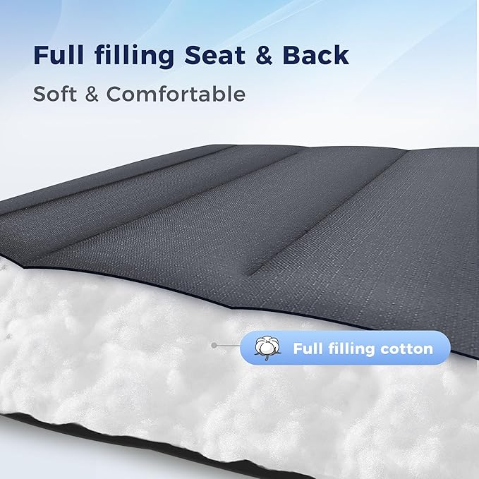MAISON ARTS Oversized XXL Zero Gravity Chair Set of 2, 30" Wide Seat Padded Foldable Recliner, Anti Gravity Outdoor Lawn Chair for Poolside/Backyard/Beach, Supports 400lbs, Black & Grey