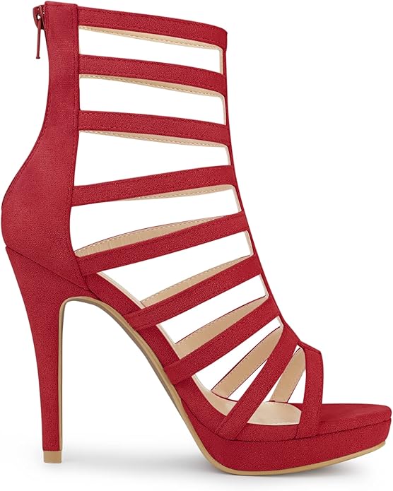 Allegra K Women's Stiletto Platform Heels Strappy Gladiator Heel Sandals