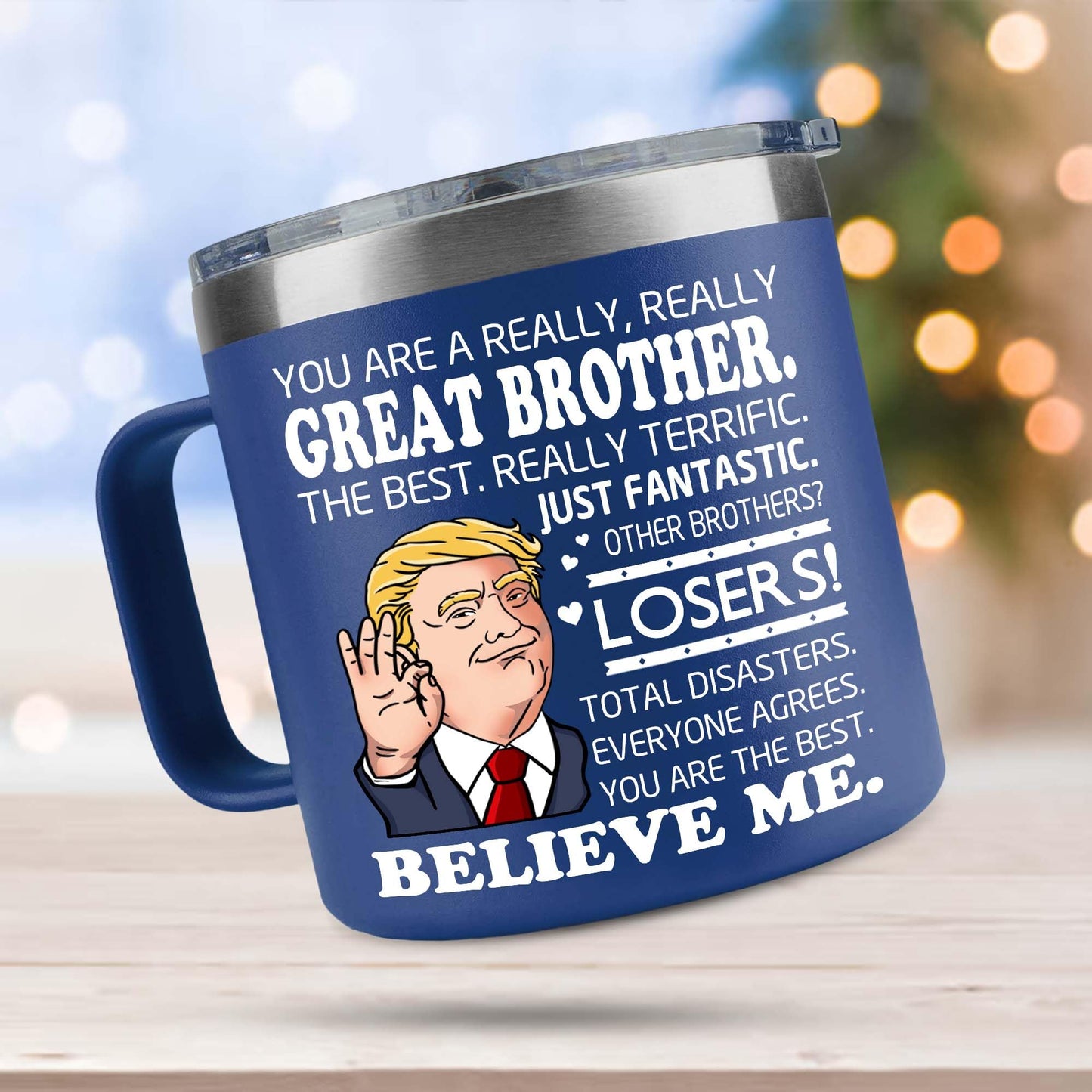 TOBYOVU Brother Gifts - Fathers Day Cups For Brother - You're A Great Brothers Gift - Birthday Gifts For Big Bro, Old Sibling From Sister, Younger - Funny Gift Ideas For Bro, Brothers Adult