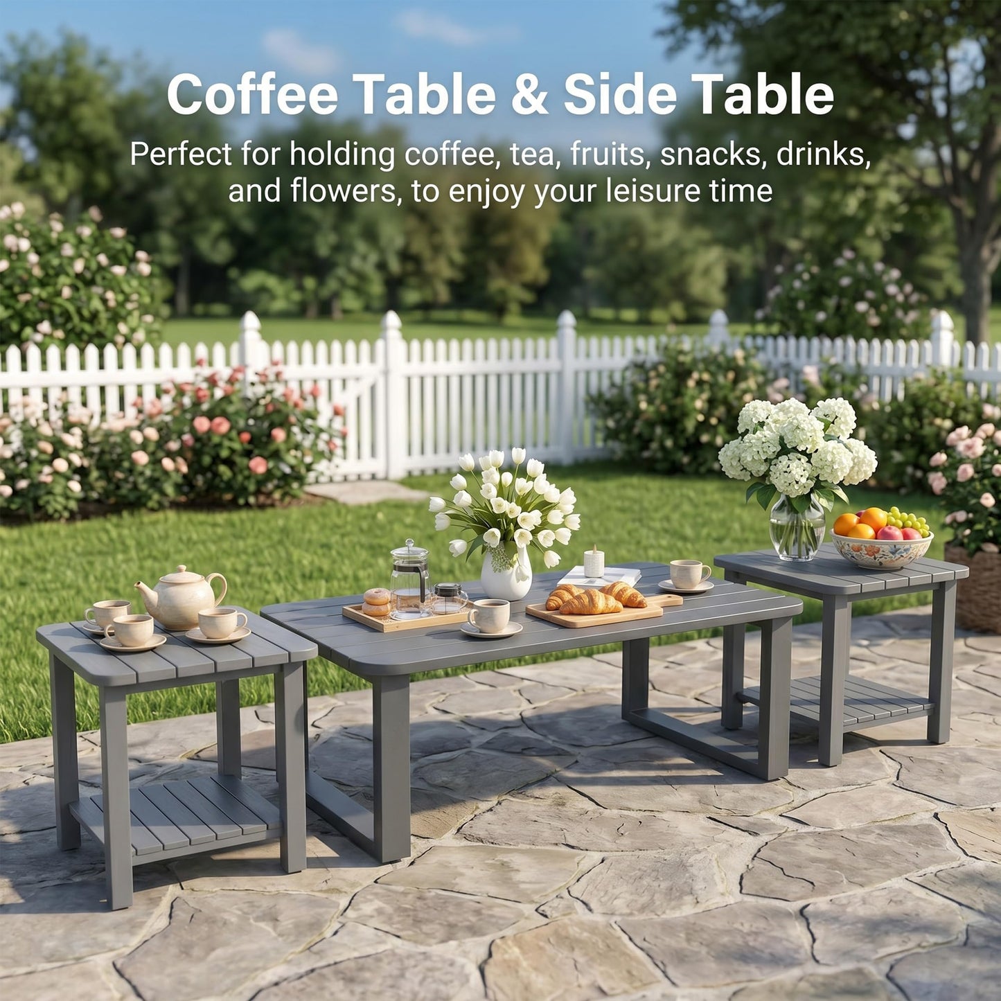 Outdoor Patio Metal Furniture Set 8 Pieces, Luxury Aluminum Outdoor Conversation Set, Aluminum Patio Outdoor Metal Furniture Set for Backyard, Garden, Poolside, Sunroom, Deck