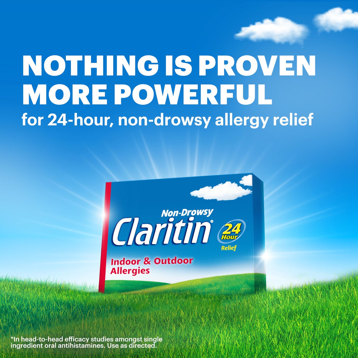 Claritin Allergy Medicine for Adults, 24-Hour Non-Drowsy Loratadine 10mg Pills, Antihistamine, 30 Tablets + 1ct On-The-Go Relief