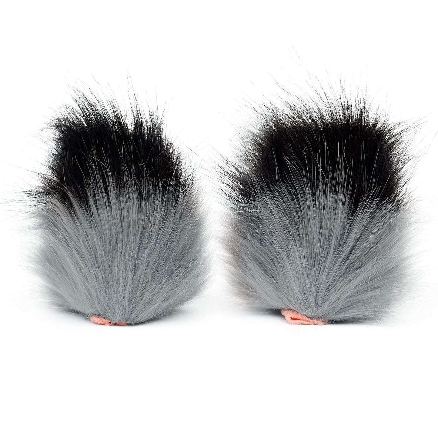 HAOAN Faux Fur Cat Fox Wolf Furry Tail and Clip Ears for Halloween Party Costume Accessories