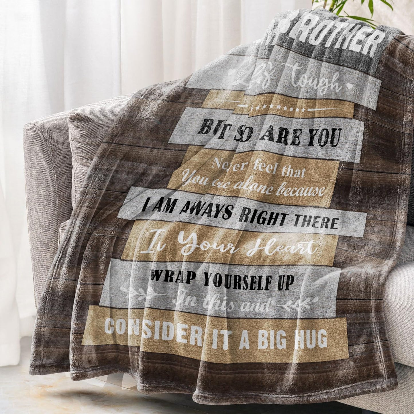 Fesangtao Gifts for Brother, Brother Gifts from Sister, Brothers Birthday Gift, Gift for Brothers Adult, Best Bro Ever Presents, to My Bro Presents Blanket 60"X50"